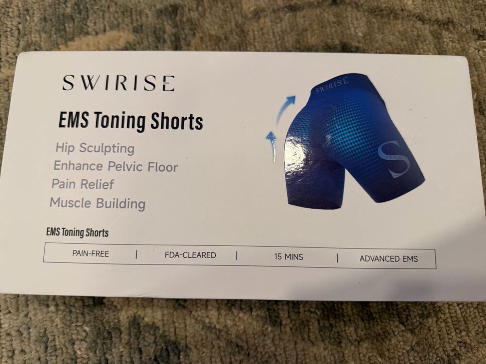 Swirise EMS Toning Shorts Lycra Battery Powered NIB
